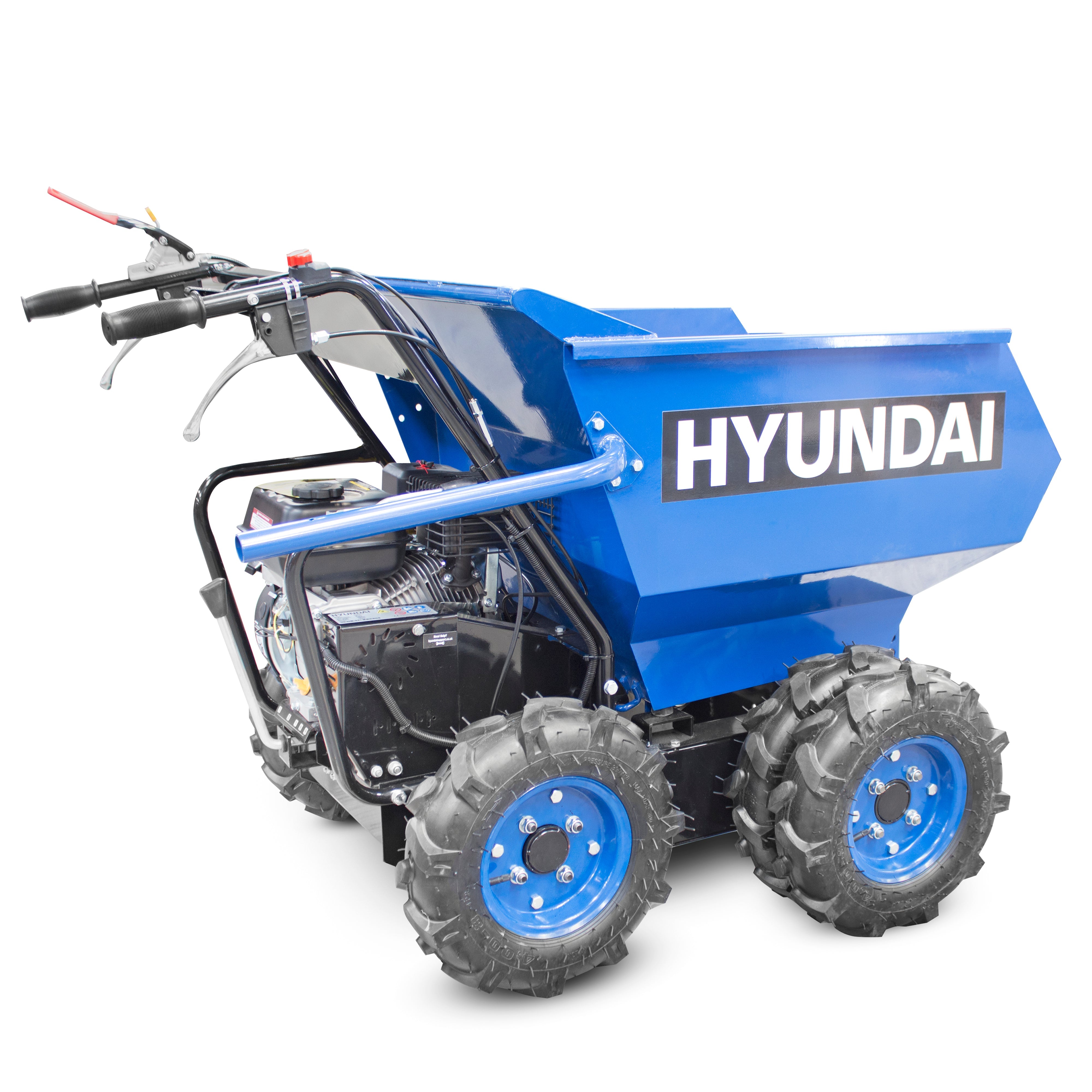 Hyundai 196cc 4-Wheel Drive 500kg Payload Mini Dumper / Power Barrow | HYMD500